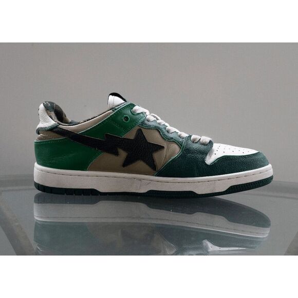 A Bathing Ape BAPE Sk8 Sta “ABC Camo Green” Men's Size 9 - Picture 2 of 9